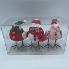 Target Featherly Friends Wondershop Set of 3 Mini Birds Christmas Holiday New