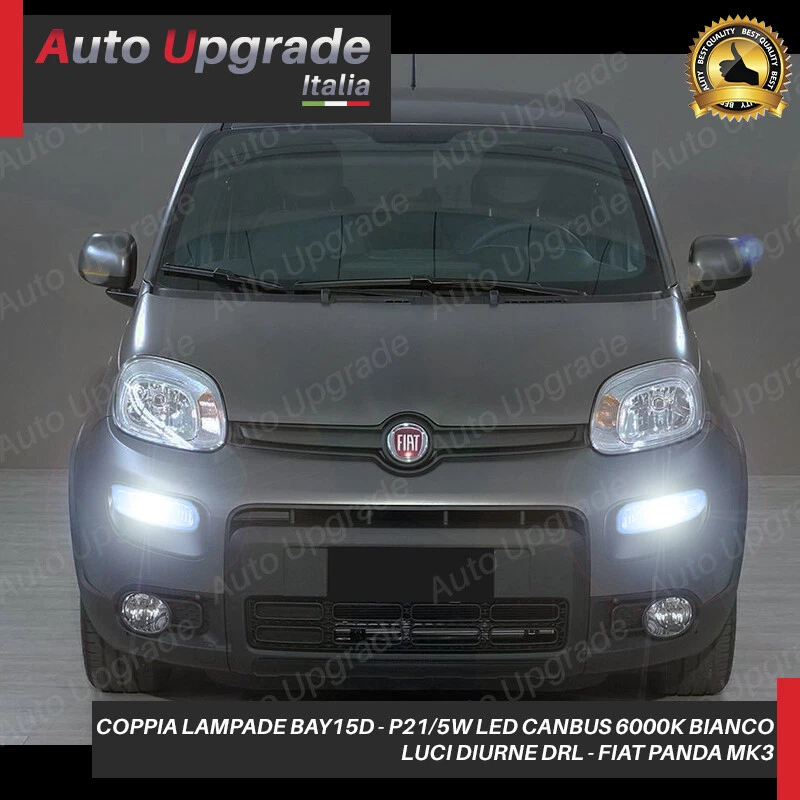 COPPIA LAMPADE DIURNE POSIZIONE DRL 24 LED BAY15D PER FIAT PANDA 3 HYBRID 6000K - Immagine 3 di 3