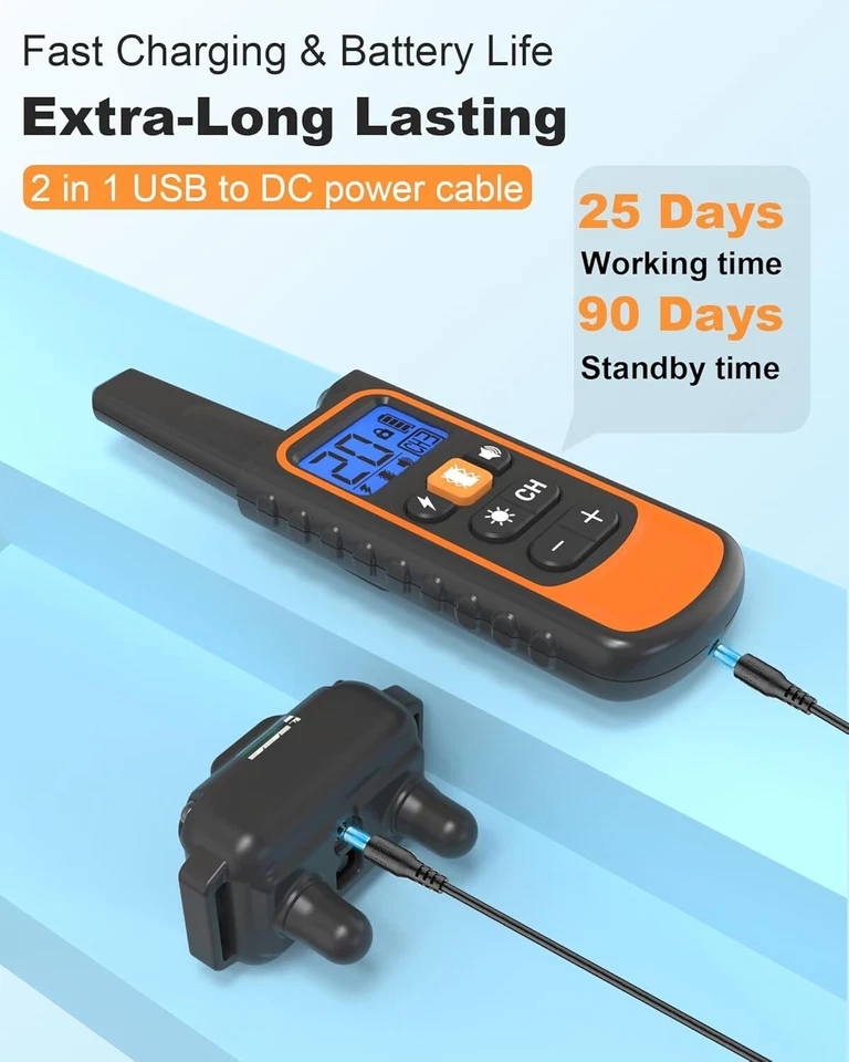 1000M Hund Ausbildung Stromschlag Erziehungshalsband Hunde Vibration Ton e-Shock - Bild 4 von 4