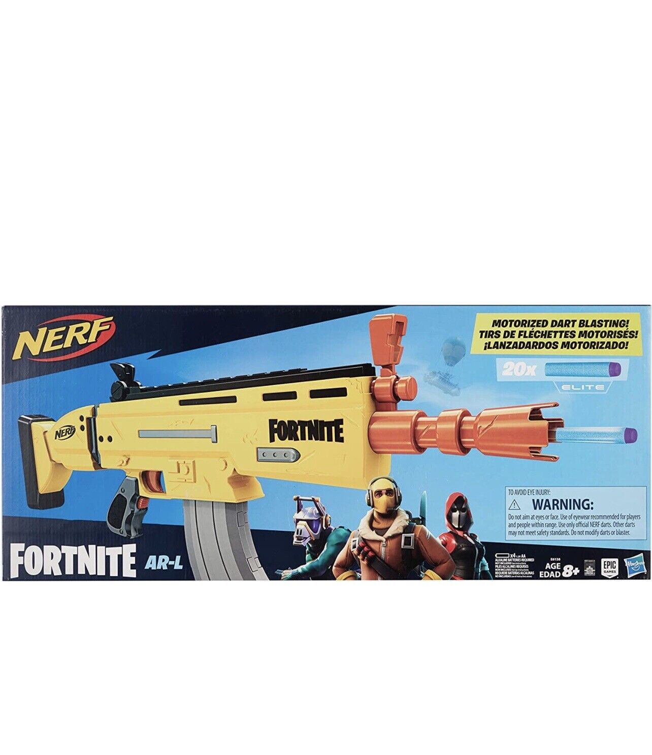 Nerf Scar-L Fortnite, 20 Dardos, Automática com Pilhas, Brinquedo Nerf  Usado 77287370