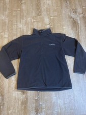 Eddie Bauer Half Zip Men Large Gray Thermal Waffle Texture Mock Neck Sweater
