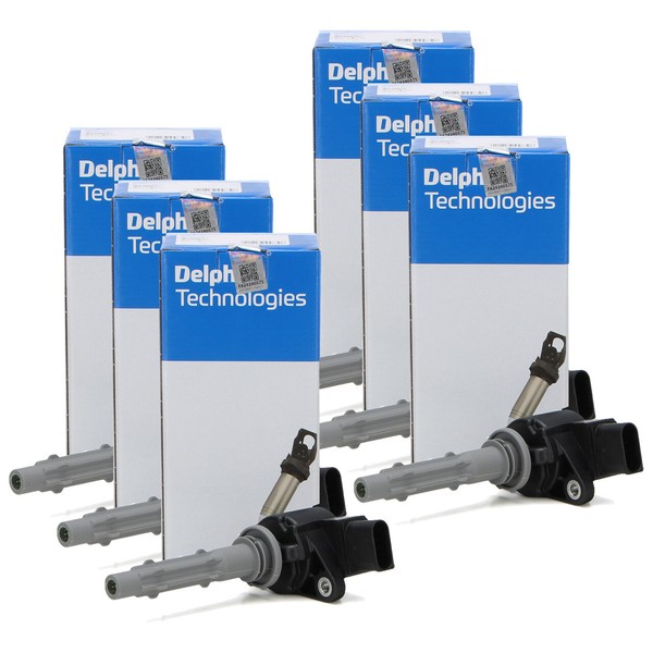6X Delphi GN10235-12B1 ZüNdspule FüR Mercedes W203 W204 W211 W212 W221 R171 M272-image