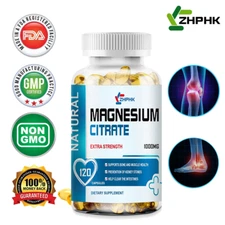 Magnesium Citrate 1000mg Capsules Super Strong Effective Capsules 120 Softgels