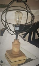 Antiqued Table Lamp with Edison Bulb