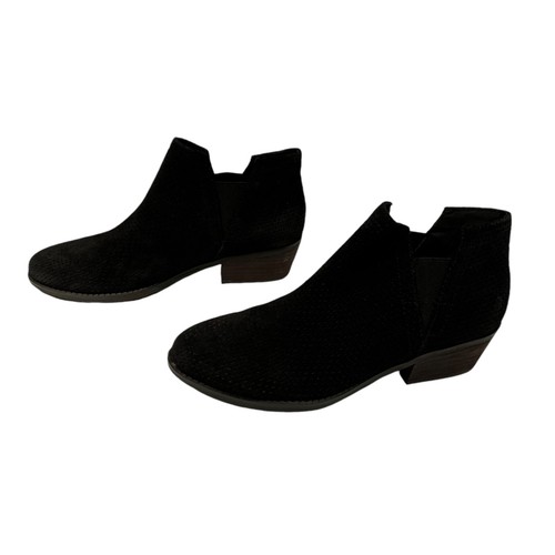 7 1/2 M Crown Vintage Bonny Ankle Boot Women Sz Black Suede Leather MSRP $125 - Picture 6 of 13