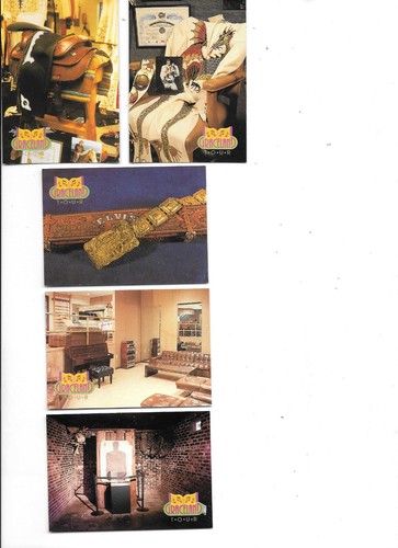 Elvis Presley 5 card Lot "Graceland Tour" 1992 Trading Cards #201-203, 208 212