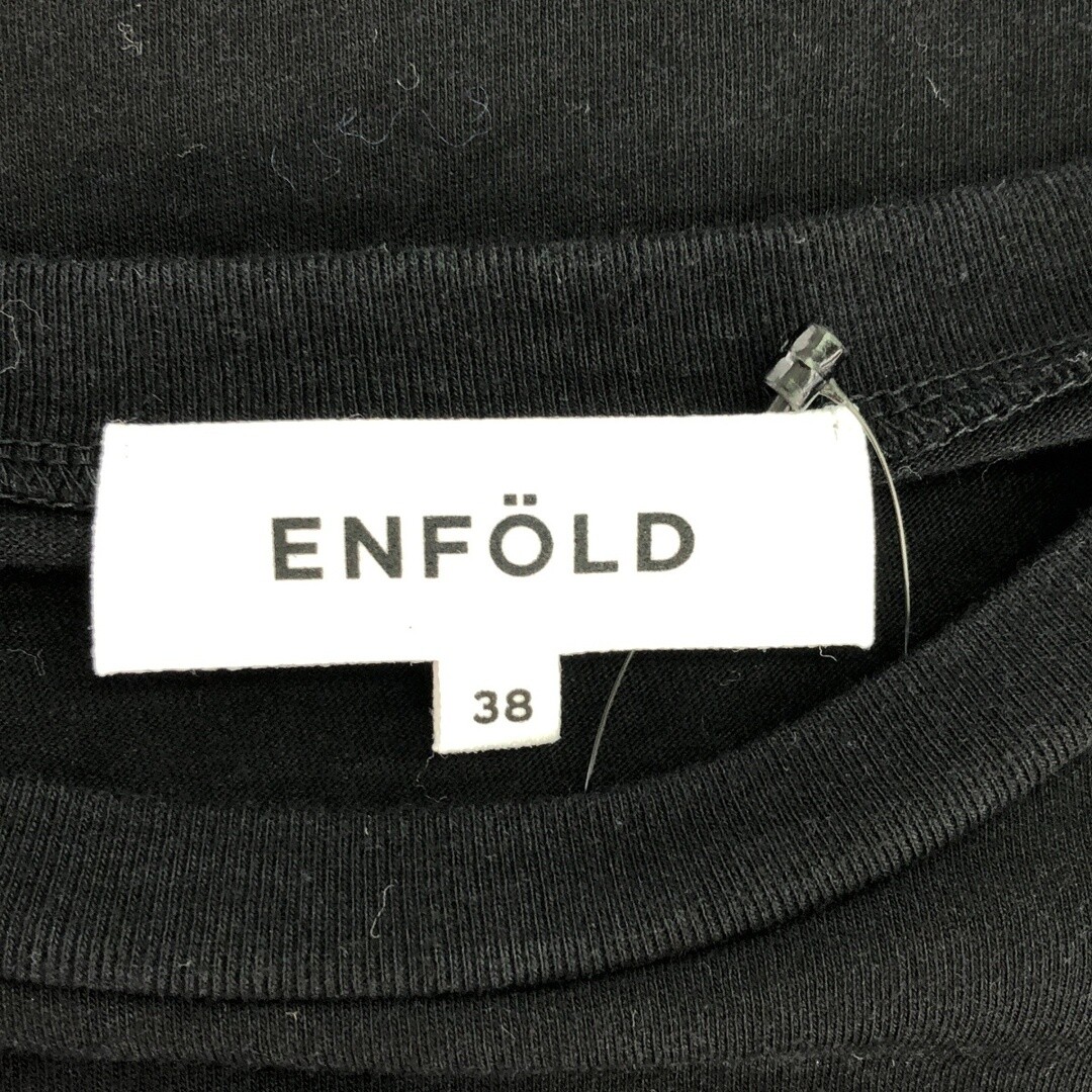 ENFOLD 24SS SHIRT LAYER T-SHIRT 300HS280-2280 BLACK 38 Used