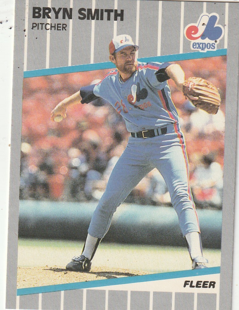 FREE SHIPPING-MINT-1989 Fleer Bryn Smith #394 EXPOS PLUS BONUS CARDS