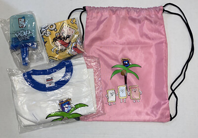 POP TARTS LOT Anvil T SHIRT Size M Ringer w/bonus scarf Bag Freeze  em Kellogg's