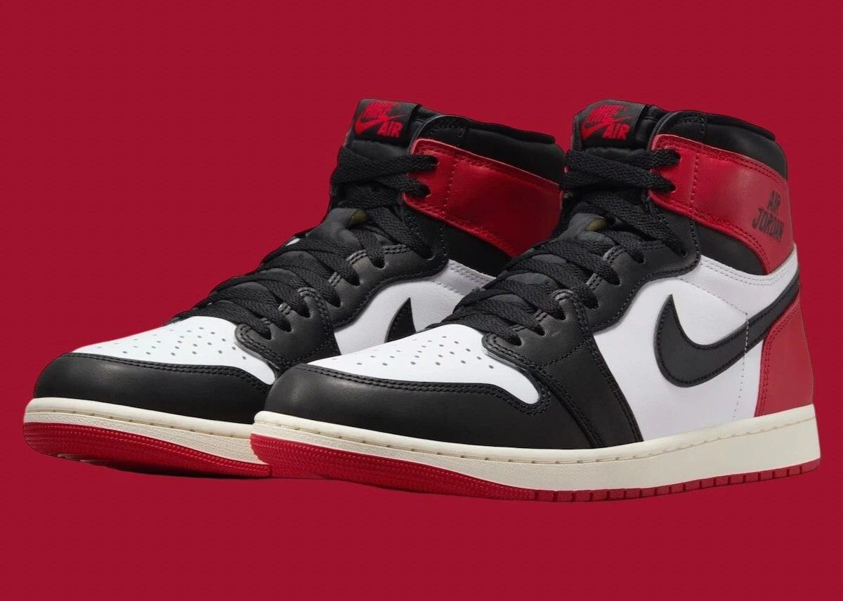 Nike Jordan 1 High OG Retro Black Toe Reimagined Black Red White