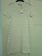 BNWT Off White Zara Knitted Crochet Dress Size S small slip dress underneath 