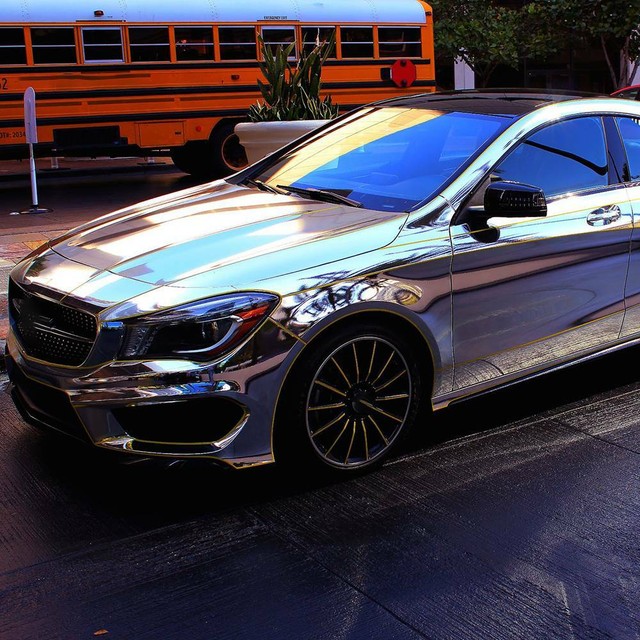 Chrome Silver Mirror Vinyl Wrap Film Car Sticker Decal