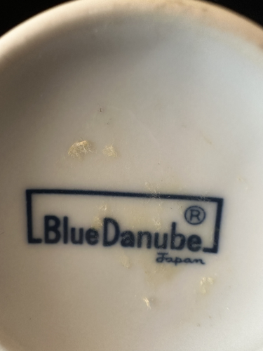 Blue Danube Covered Sugar Bowl and Creamer Set Japan Rectangle Mark Banner - Picture 6 of 7
