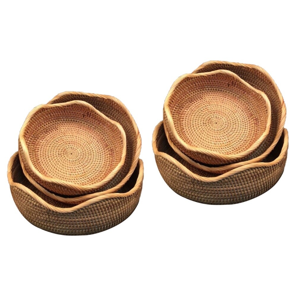 6 Rattan Vietnamesisch Stil Lagerung Korb Für Muttern Obst Gemüse Brot