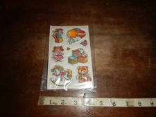 SCRATCH N SNIFF Puffy Stickers Rocking horse Dolls balloons stickers Mark 1
