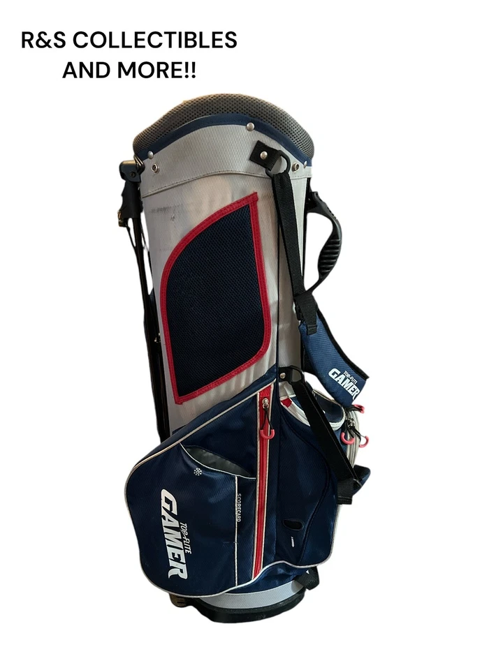 TOP FLITE GAMER GOLF BAG WITH STAND, HAS 6 HOLES CAN FIT UP TO 4 CLUBS IN 1 HOLE - Image 3 of 4