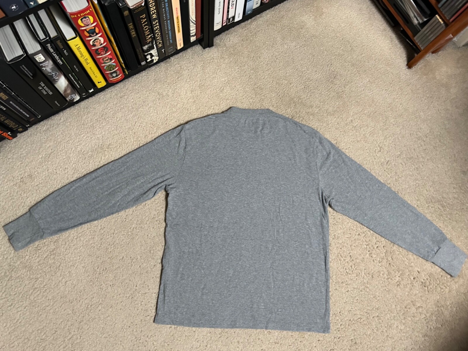 AIME LEON DORE t-shirt Men's heather grey MEDIUM long sleeve ald