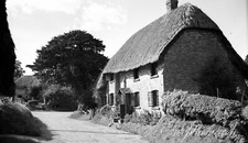 Old B/W Photo Negative Shalbourne Wiltshire Village Scene 1948 + Copyright M90
