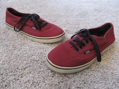 Vans Womens Sneakers MENS WOMENS Skate Shoes Low Top Lace Up Maroon  VGUC