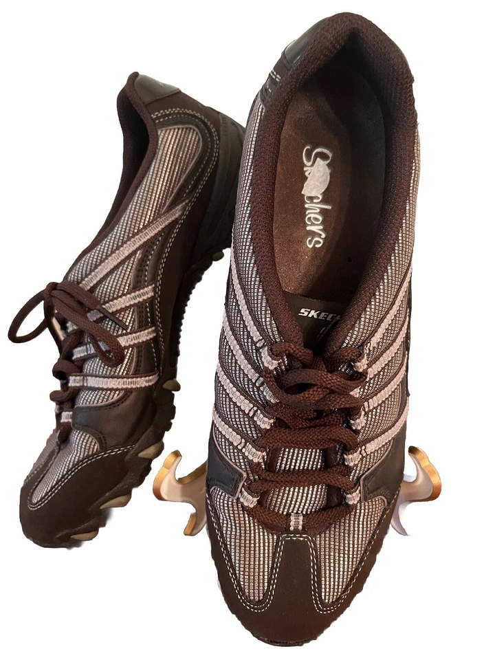 Zapatillas deportivas Skechers para mujer 8,5 compulsiones elegantes 21108 marrón Foto 3 de 4