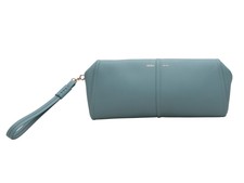Light Blue Max Mara Leather Elsap Clutch