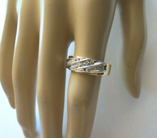 14K Diamond Band Ring Yellow Gold SZ 9.75 Band 4.28g Unisex Wedding Anniversary - Picture 3 of 8