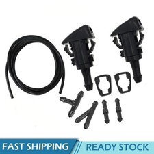 Car Windshield Wiper Washer Squirter Nozzle Spray Jet Kit Fluid Hose Universal