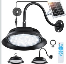 Solar Shed Lights Indoor Outdoor, Bright Solar Barn Lights with Two Installation