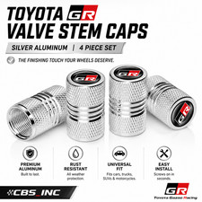 Toyota Gr Silver Valve Stem Caps Aluminum Tire Air Valve Caps 4pcs Universal