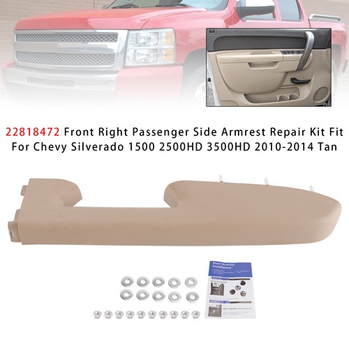 Front Right Armrest Repair Kit For Chevy Silverado 1500 2500HD 2010-2014 Tan