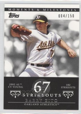 2007 Moments & Milestones 4/150 Barry Zito (2002 AL Cy Young 182 Strikeouts) 0f8