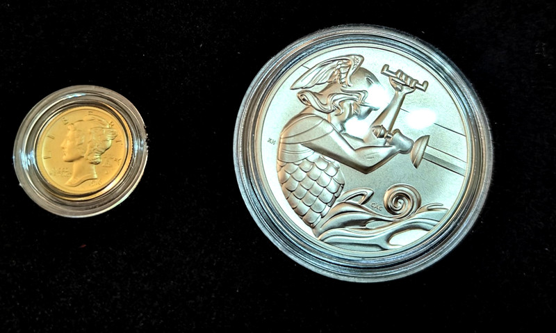 Best of the Mint 1916 Mercury Dime Gold Coin and Silver Medal Set 2026