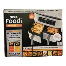 Ninja Foodi 6-in-1, 8-qt. 2-Basket Air Fryer with DualZone, AD150A (White)