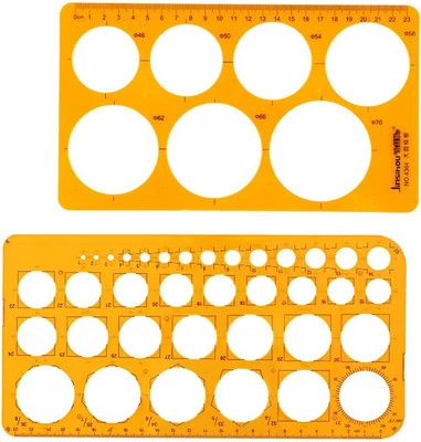 MARKE SEMAZZ Kreisschablone,2 PCS Kreisschablone zum Zeichnen Lochschablone