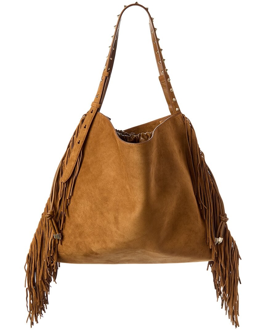 Christian Louboutin Baggy Suede Tote Women's Brown