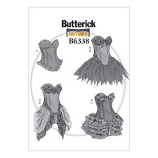 Patterns B6338 CurvedHem Corsets Skirts A5 Size 68101214