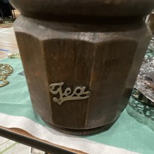 Wooden Tea Caddy Box 1930s Vintage