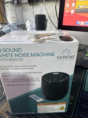 Serene Evolution 60 Sound White Noise Machine With Remote New