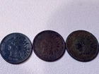 1890, 1898, 1899 Indian Pennies