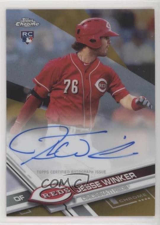 2017 Topps Chrome Rookie Gold Refractor 49/50 Jesse Winker #RA-JW Auto RC 1g3