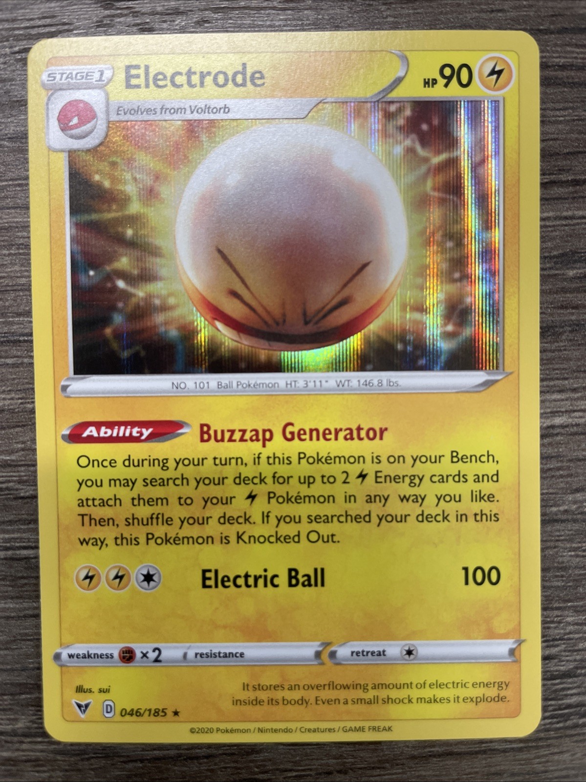 Electrode Rare Holo Sword & Shield Vivid Voltage 46/185 Pokémon TCG Card