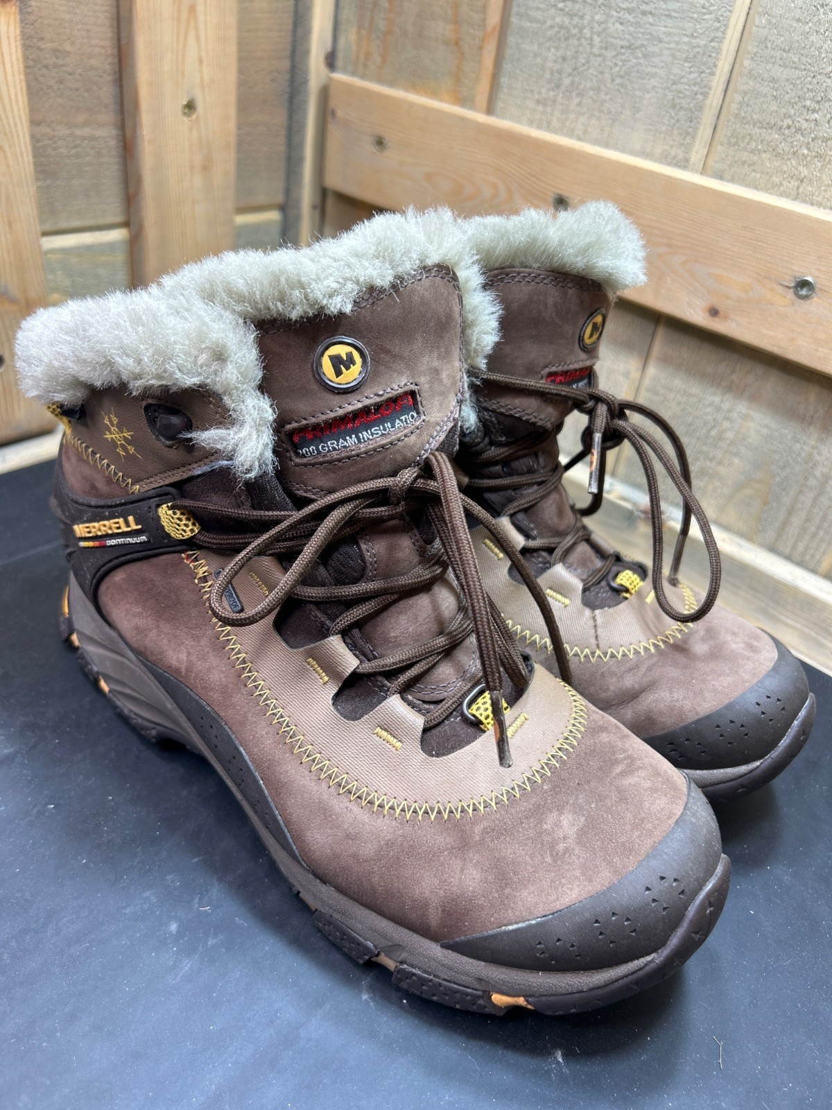 SAOLA Stivali Merrell donna snowbound media impermeabili con suola Vibram e 100 g Primaloft
