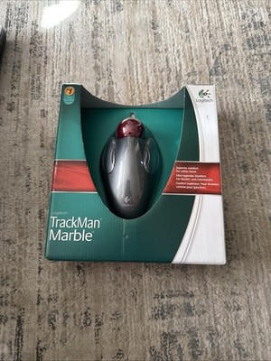 Logitech TrackMan Marble Trackball Optische Maus Kabelgebunden USB Originalverpackt. Links oder rechts