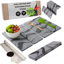Foldable Stone Dish Drying Mat for Kitchen Counter  23.5  L x 15.3  