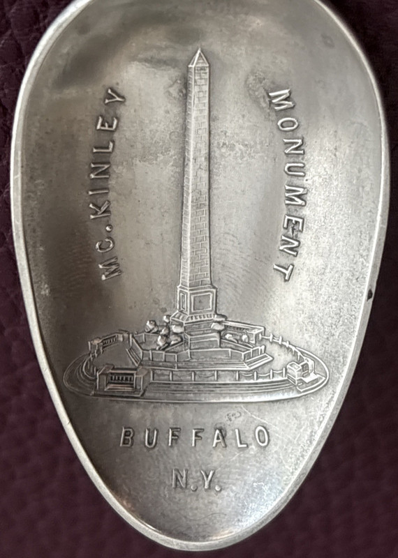 McKinley Monument Buffalo NY Niagara Falls 5.6" Sterling Souvenir Spoon 24g