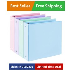 2'' 3-Ring-Binder with Pockets, 450 Sheets Capacity, 2 inch Binders fits 11" ...
