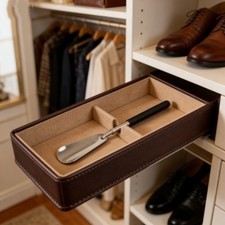 Adjustable Length Stainless Steel Shoe Horn, Portable Long Handle Helper