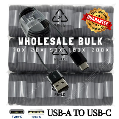 USB-C Charger Data Sync Lead Wholesale For Samsung S22 S10 S9 Type C Cable Lot