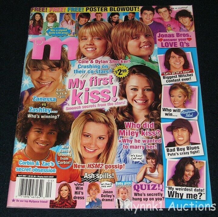 M Magazine April 2007 Miley Dylan Cole Mitchel Ashely Zac Efron Jonas Brothers