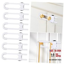 6 Packs Sliding Cabinet Locks, Baby Proofing U-Shaped Child Safety 6 PCS White